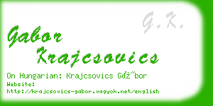gabor krajcsovics business card